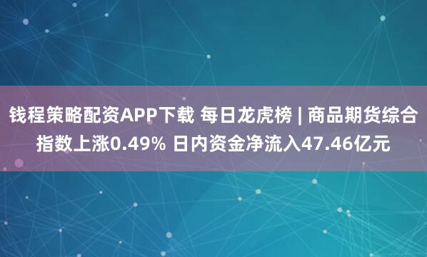 钱程策略配资APP下载 每日龙虎榜 | 商品期货综合指数上涨0.49% 日内资金净流入47.46亿元