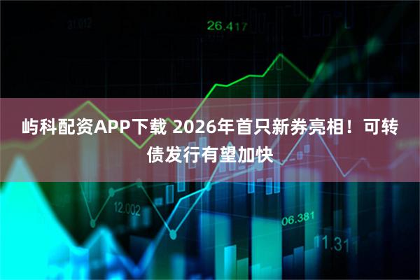 屿科配资APP下载 2026年首只新券亮相！可转债发行有望加快