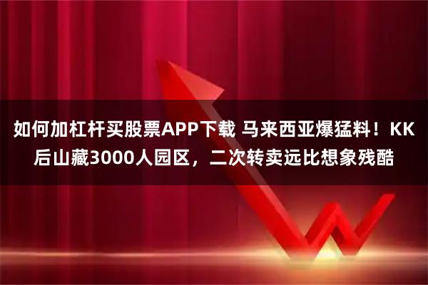 如何加杠杆买股票APP下载 马来西亚爆猛料！KK后山藏3000人园区，二次转卖远比想象残酷